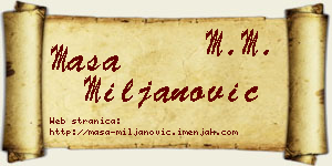 Maša Miljanović vizit kartica